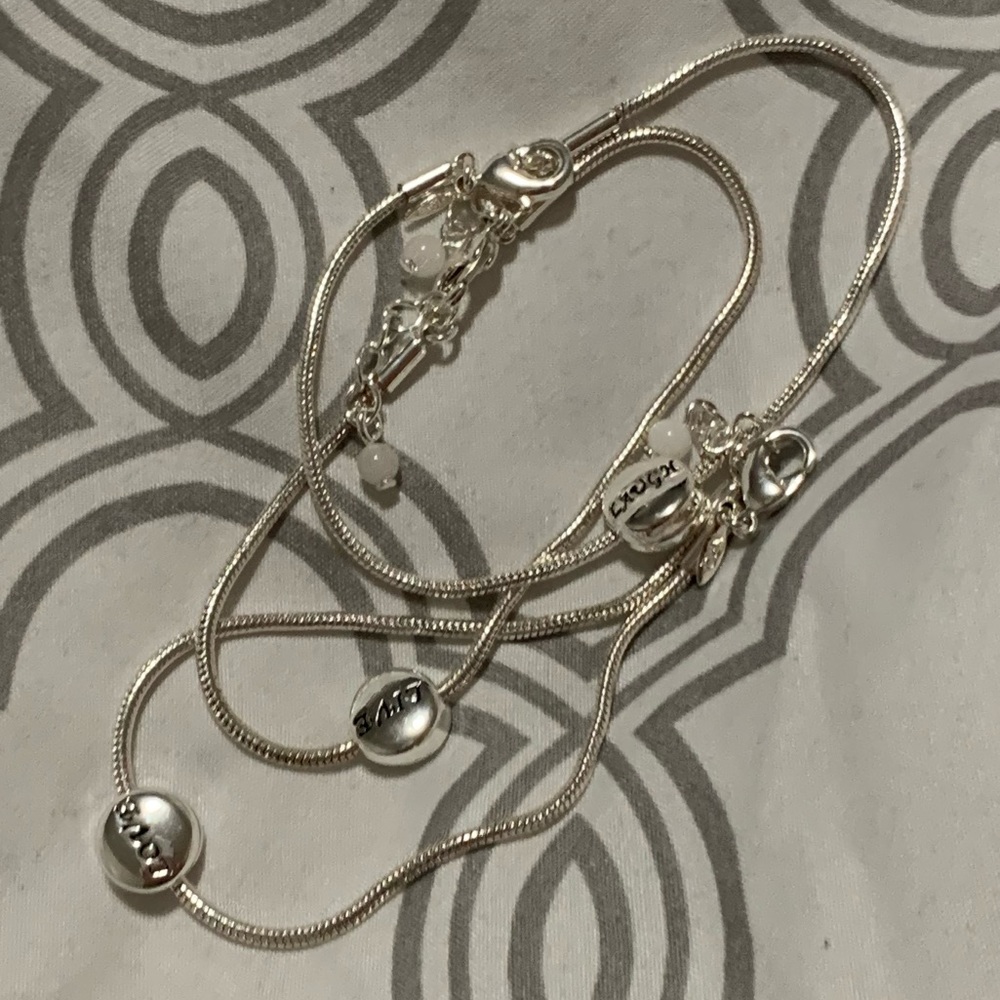 Live Laugh Love bracelets. Silver, never worn.